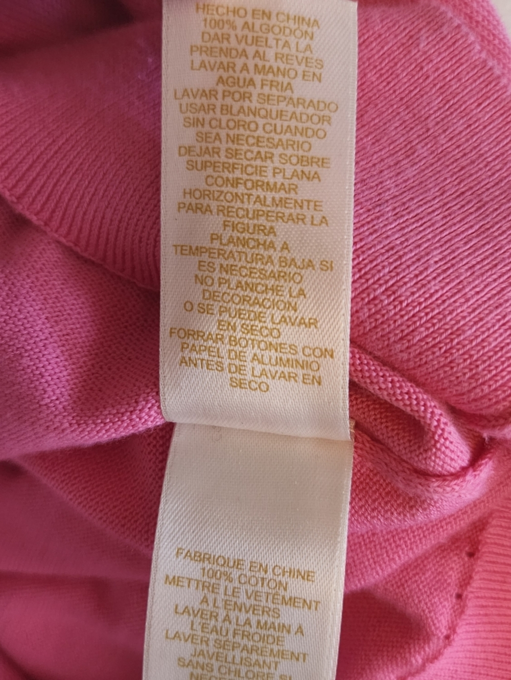Kate Spade Tula Pink Faux Pearls & Diamonds Feminine Button Up Cardigan Size S - Picture 8 of 8